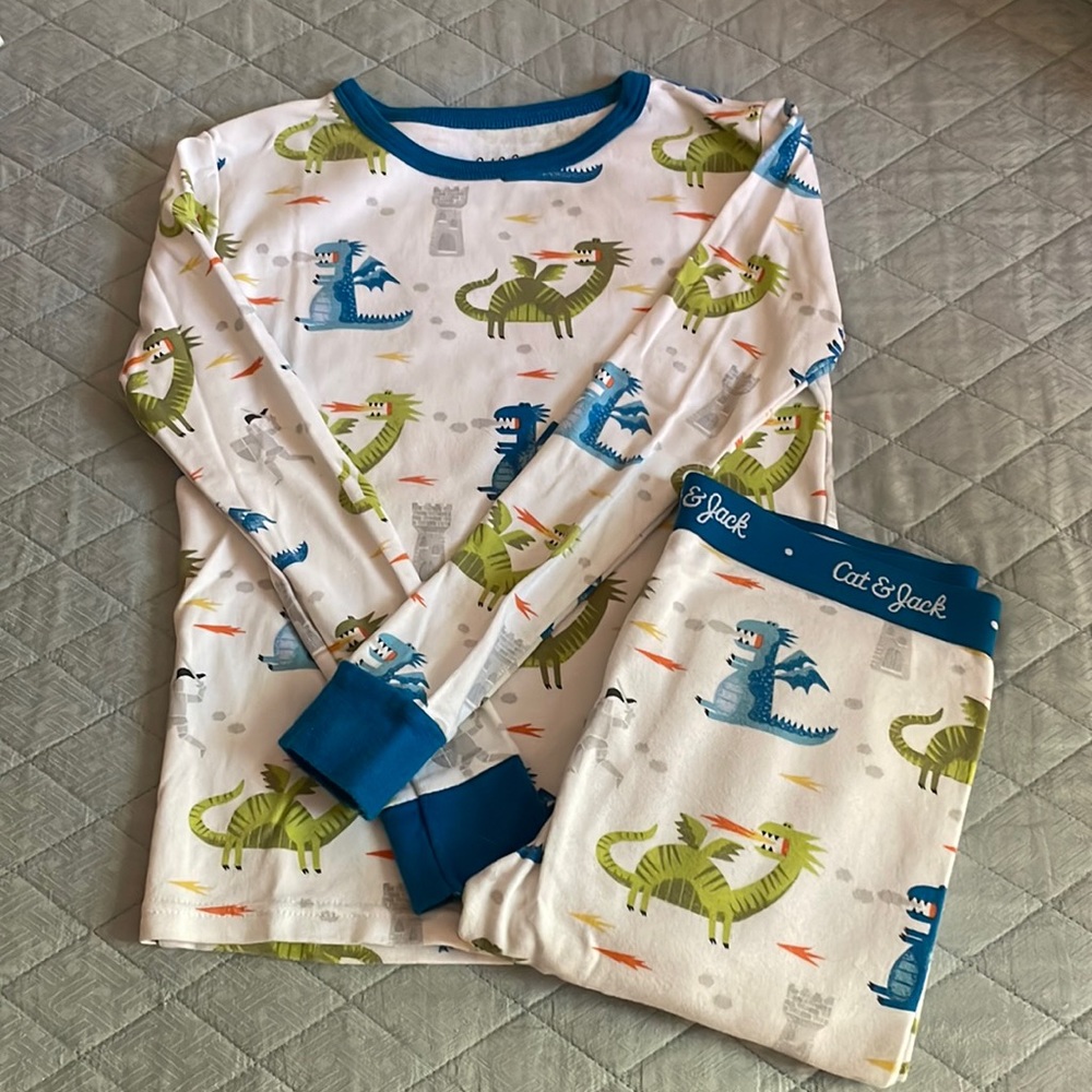 Cat and Jack Dragon Pajamas size 10